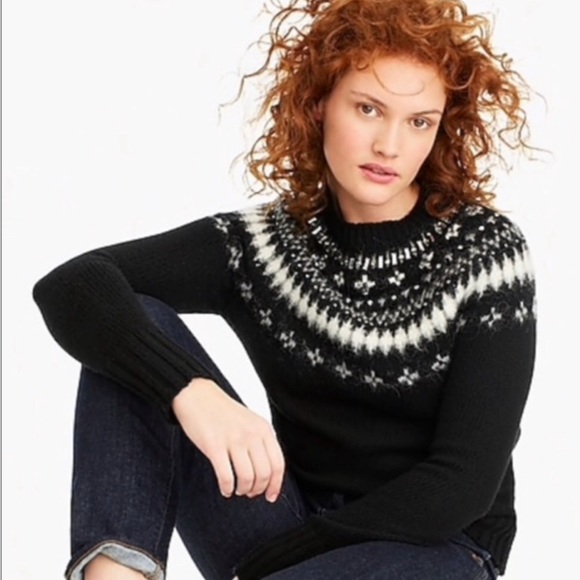J. Crew Sweaters - J crew Jewel Embelished Fair Isle Sweater